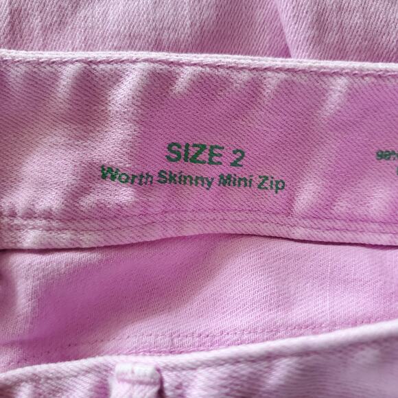 Lilly Pulitzer Pink Worth Skinny Mini Zip Jeans 2 - Picture 6 of 10